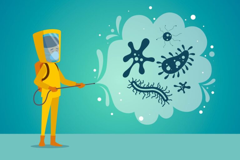 Fully protected Disinfectant killing microbes