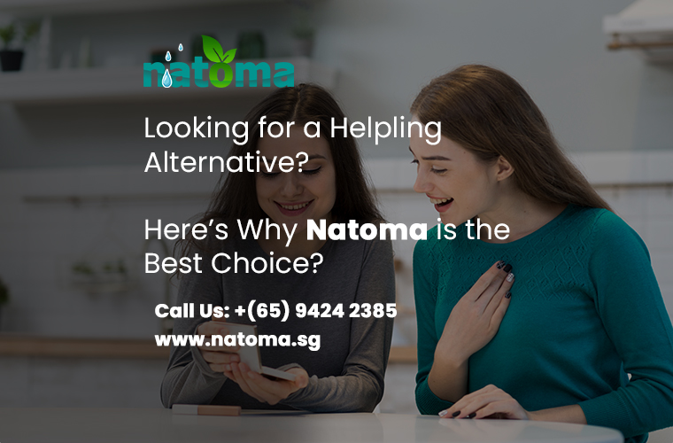 Two women discussing why Natoma is the best Helpling alternative in Singapore.