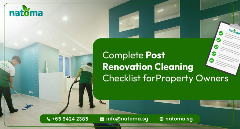 Two Natoma cleaners clean the Renovation Residential space